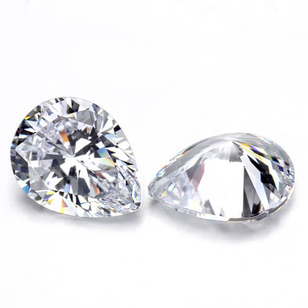 Pear cut moissanite